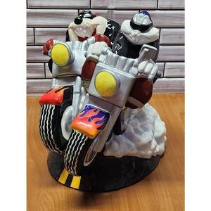 Warner Brothers Bugs Bunny and Taz Harley  Davidson Cookie Jar